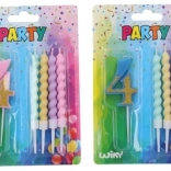 Bougie de fête numéro 4 avec 4 bougies