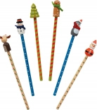 crayon de Noël small foot avec figurine 3D en bois