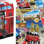 puzzle eurographics dans une boîte en métal bus londonien 550 pièces