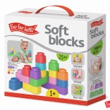 Far Far Land jeu de construction souple – set de 21 blocs colorés