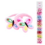Élastiques à cheveux avec petits papillons, 2 pcs (lot de 10)