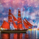 Puzzle Castorland Frégate rouge 1000 pièces