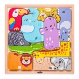 Puzzle en bois animaux exotiques