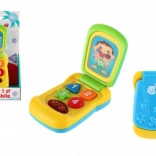 Téléphone portable à clapet pour enfants avec lumière et son, 14 cm
