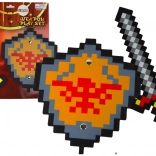Set de chevalier en mousse avec épée pixel et bouclier