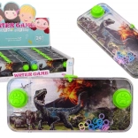 Jeu d’adresse aquatique dinosaure Carnotaurus – console de poche avec boutons verts