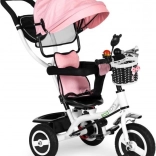 Tricycle pour enfants avec toit rotatif ECOTOYS rose