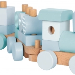 Petit Train en bois à assembler bleu