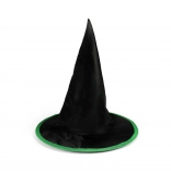 Chapeau de sorcier pour enfants Halloween noir-vert