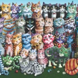 Puzzle réunion de famille de chats 1000 pièces