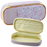 Porte-stylo avec petits lapins violet 24 cm