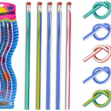 Crayons flexibles avec gomme doux 5 pièces 30cm