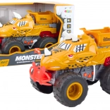 Voiture tout-terrain dinosaure avec entraînement à friction orange