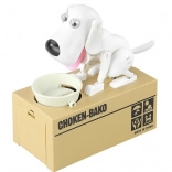 Tirelire chien blanche