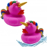 Canard licorne de bain – rose avec crinière arc-en-ciel