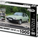 Puzzle RETRO-AUTA Škoda Favorit 135 LS 1000 pièces