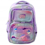 Sac à dos scolaire pastel avec sangle de poitrine 20 L