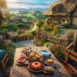 Puzzle Petit-déjeuner avec vue 1000 pièces