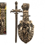 Épée en plastique pour enfants avec bouclier 48 cm