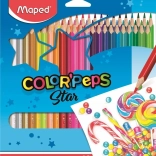 Crayons de couleur triangulaires MAPED Color'Peps, set de 48 couleurs