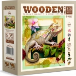 Puzzle en bois caméléon et fleurs 505 pièces WOODEN CITY