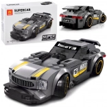 Kit de construction technique voiture de sport argentée 174 pièces avec autocollants