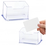 Porte-cartes de visite en plastique transparent 11 cm