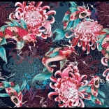 Puzzle Secret Garden : Carpes koï et chrysanthèmes 1000 pièces