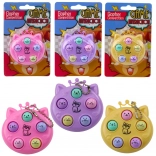 Pendentif mini-jeu whack‑a‑mole chats – fidget antistress à boutons