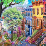 Puzzle Ville de Printemps 500 pièces