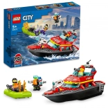 LEGO City 60373 Bateau de secours des pompiers et vedette