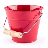 Woody seau de jardin rouge en métal