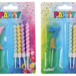 Bougie de fête numéro 7 avec quatre bougies