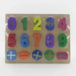 Puzzle d’insertion en bois avec chiffres 30 × 22,5 cm