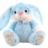 Lapin en peluche bleu 23 cm