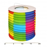 Lampion cylindrique arc‑en‑ciel 15 cm