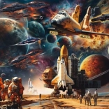 Puzzle Schmidt Charme du voyage spatial – voyages vers des galaxies lointaines 1000 pièces