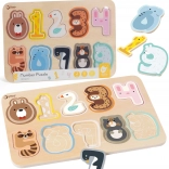 Puzzle en bois classique Chiffres Montessori 11 pcs