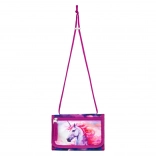 porte-monnaie tour de cou à motif licorne