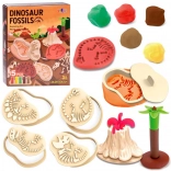 Set de pâte à modeler avec moules dinosaures et outils