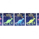 Autocollants lumineux dans le noir Dinosaures 25,5 × 31 cm