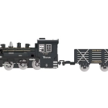 Coffret de train avec effets et voie ferrée 75 × 75 cm