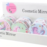 Miroir rond avec motif licorne