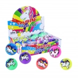 Balle rebondissante licorne lumineuse 5,5 cm