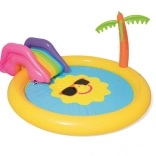 Bestway aire de jeu aquatique gonflable pour enfants avec toboggan 237 × 201 × 104 cm