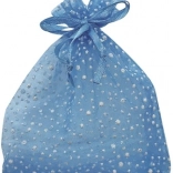 Pochette en organza bleu clair avec paillettes