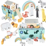 trieur de formes en bois arche de Noé Lulilo, bateau avec animaux