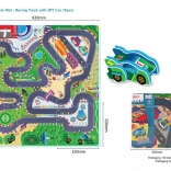 Tapis puzzle en mousse circuit de course 9 pièces avec petite voiture EVA 10m+