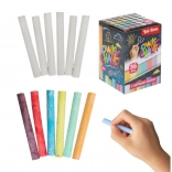 Craies pour tableau blanches et colorées, 36 pièces en boîte