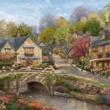 Puzzle Schmidt Été à Cobblestone Village 2000 pièces